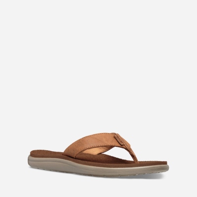 Teva Voya Leather Women's Flip Flops South Africa - XTZ124398